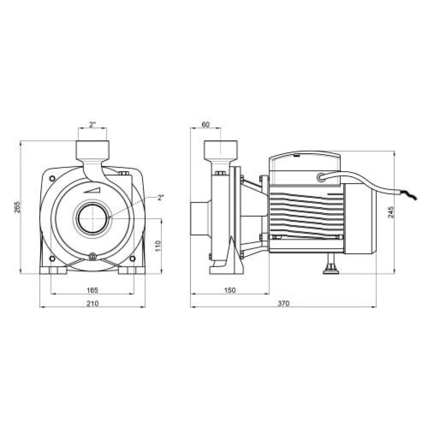 Насос поверхневий відцентровий Thermo Alliance CPm200/2 1.5 кВт - Фото 1